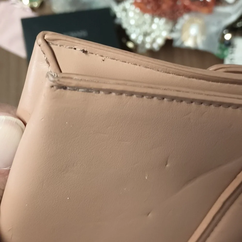 Steve Madden Tan Studded Clutch with Chain - Picture 5 of 7
